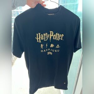 Harry Potter Black unisex Harajuku T-Shirt Size XS